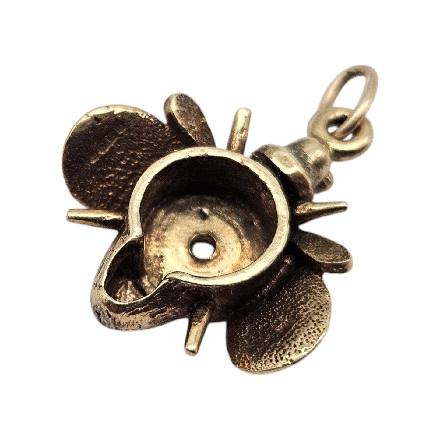 9ct 375 Yellow Gold Bug Insects Charm 1967 L 1.6 cm 2.7 g.