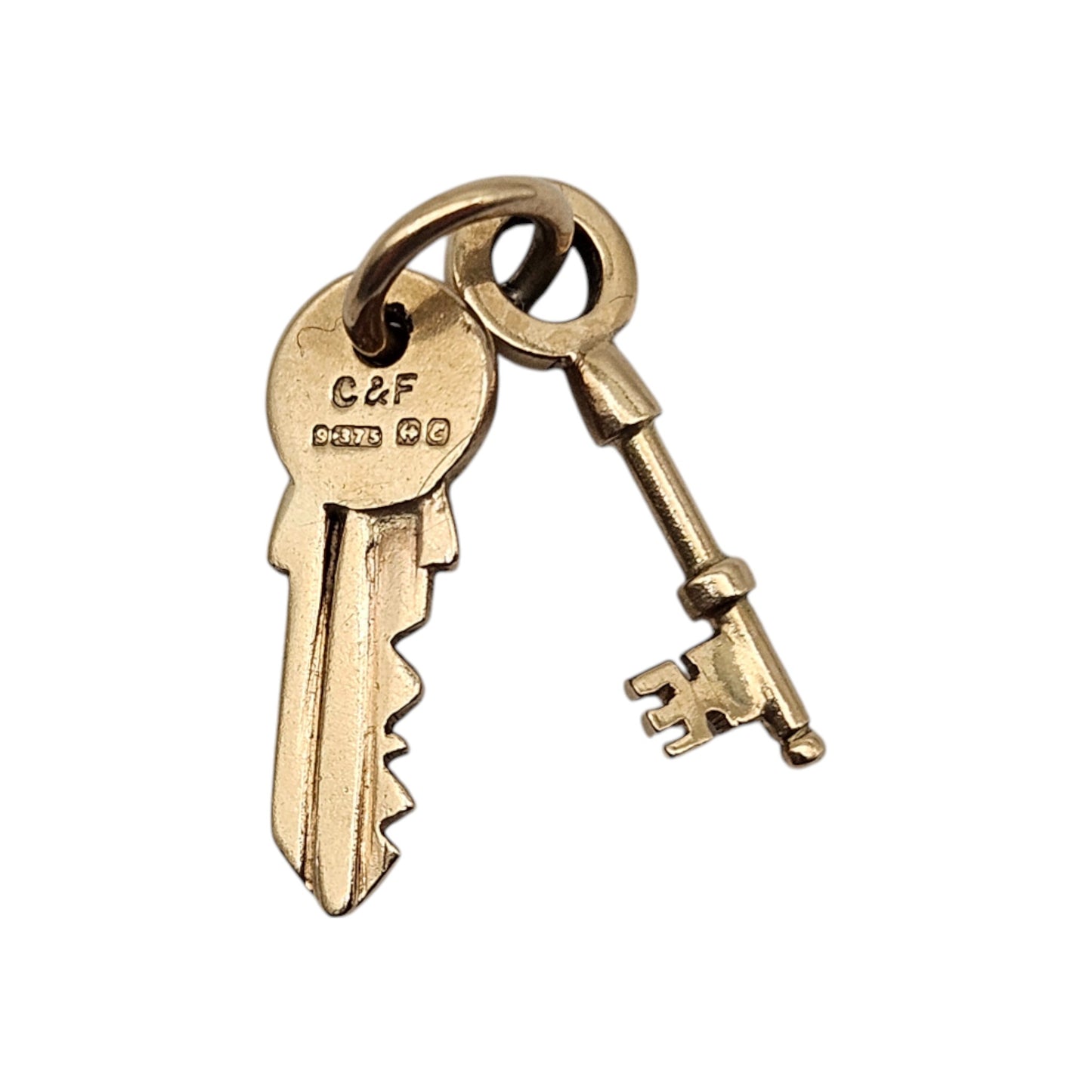9ct 375 Yellow Gold Bundle Of Keys Charm 1960 L 1.7 cm 1.4 g.