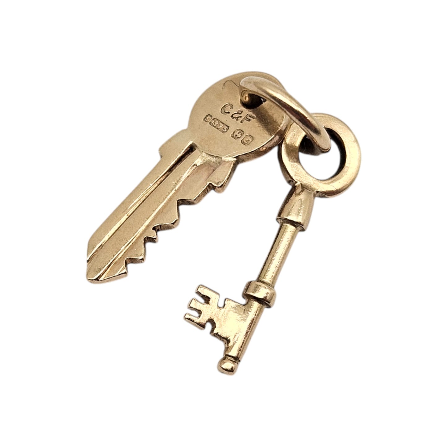 9ct 375 Yellow Gold Bundle Of Keys Charm 1960 L 1.7 cm 1.4 g.
