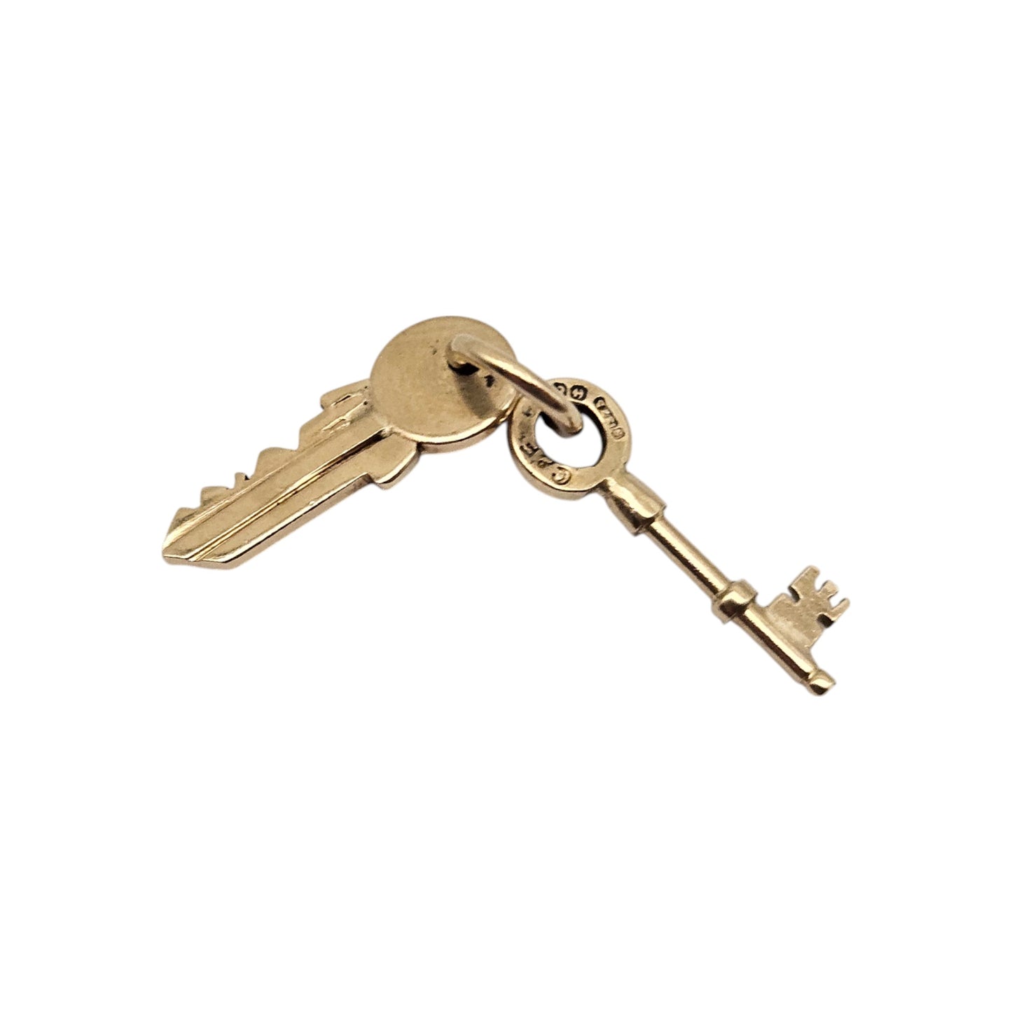 9ct 375 Yellow Gold Bundle Of Keys Charm 1960 L 1.7 cm 1.4 g.
