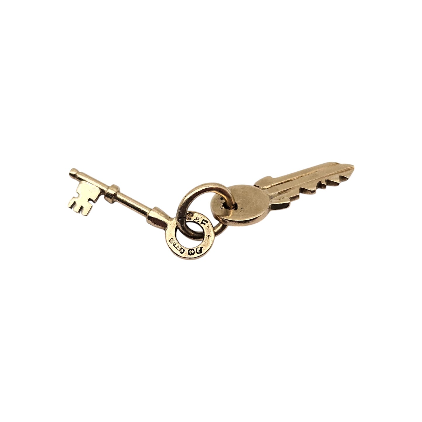 9ct 375 Yellow Gold Bundle Of Keys Charm 1960 L 1.7 cm 1.4 g.