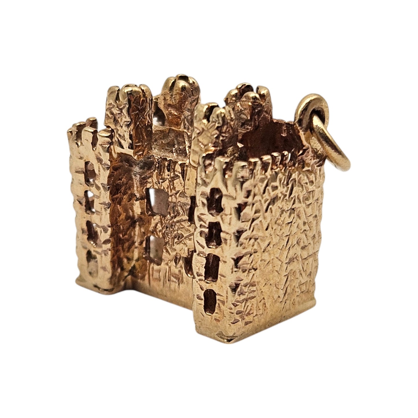Irish 9ct 375 Yellow Gold Bunratty Castle Charm c.1976 L 1.4 cm 5.6 g.