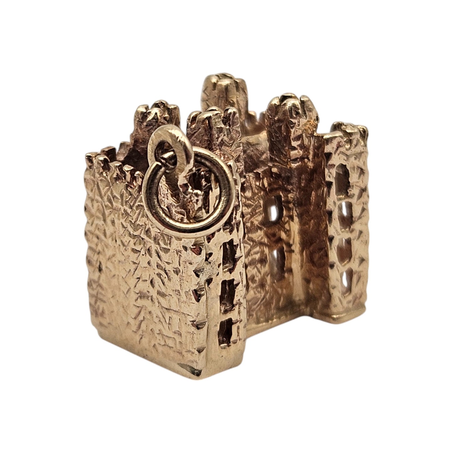 Irish 9ct 375 Yellow Gold Bunratty Castle Charm c.1976 L 1.4 cm 5.6 g.