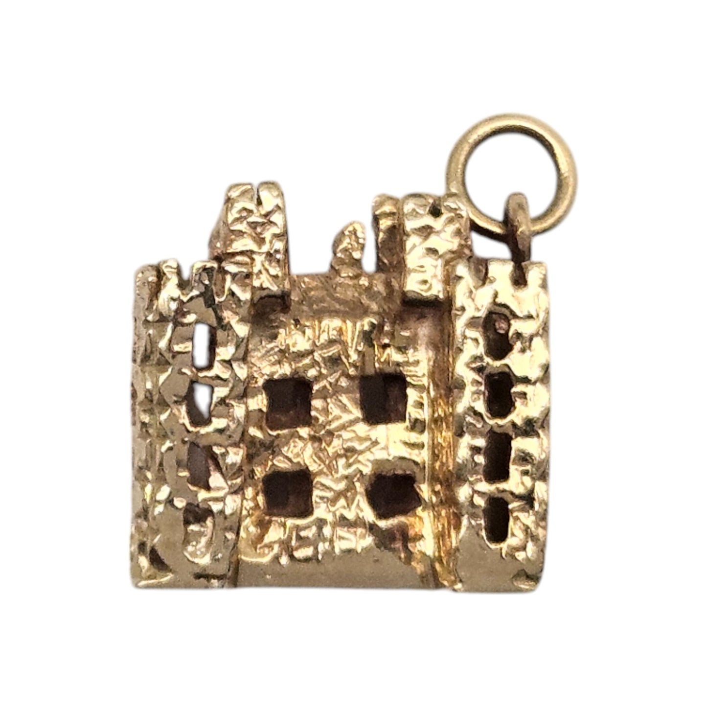 Irish 9ct 375 Yellow Gold Bunratty Castle Charm c.1976 L 1.4 cm 5.6 g.