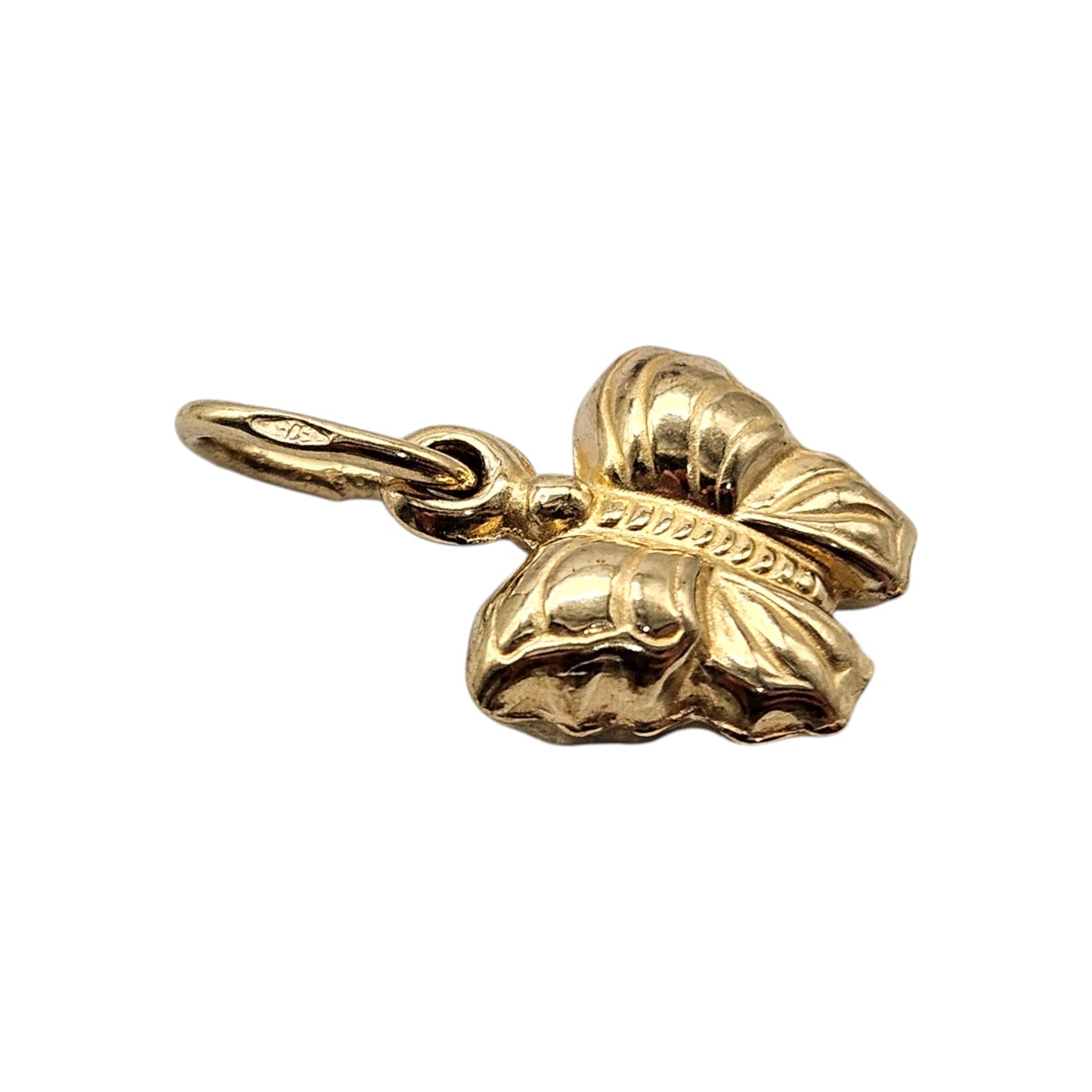 9ct 375 Yellow Gold Butterfly Charm L 1.1 cm 0.8 g.