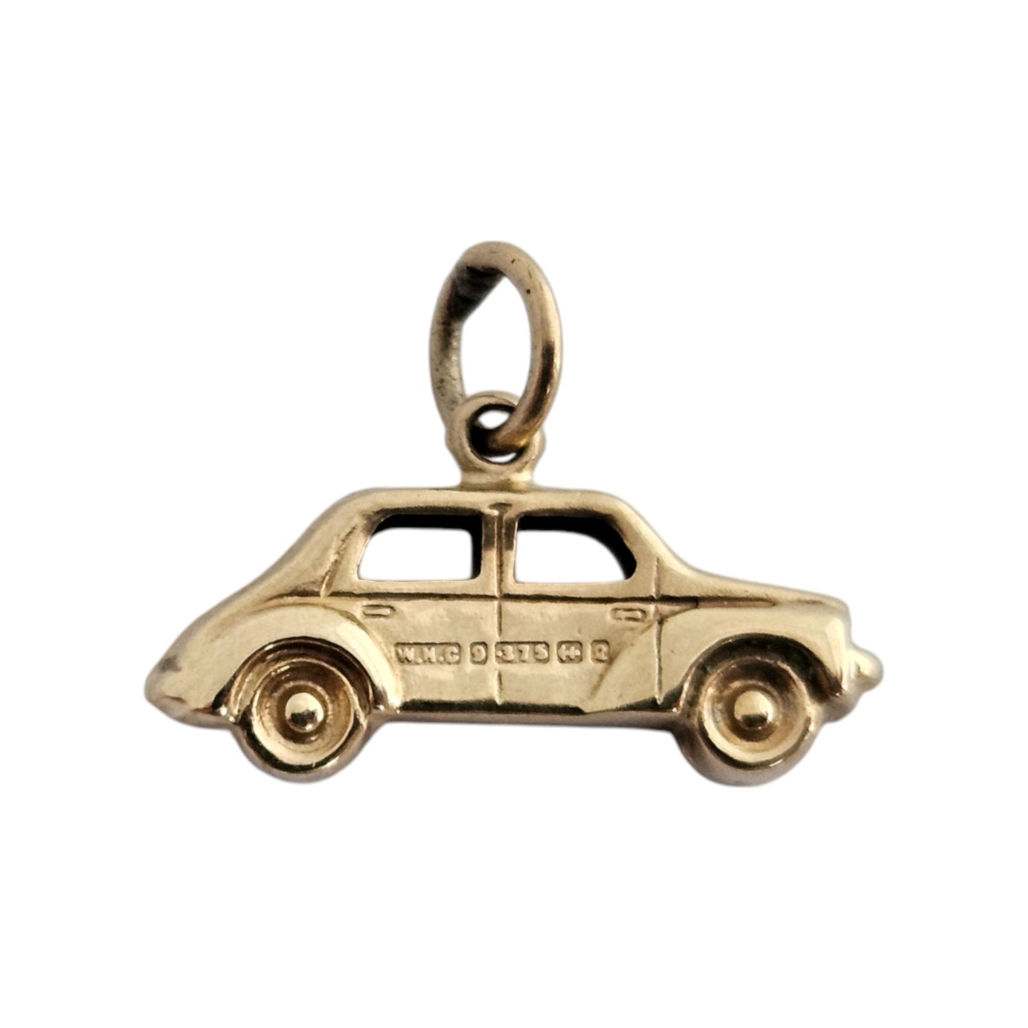9ct 375 Yellow Gold Vintage Car Charm 1965 L 1.8 cm 0.6 g.