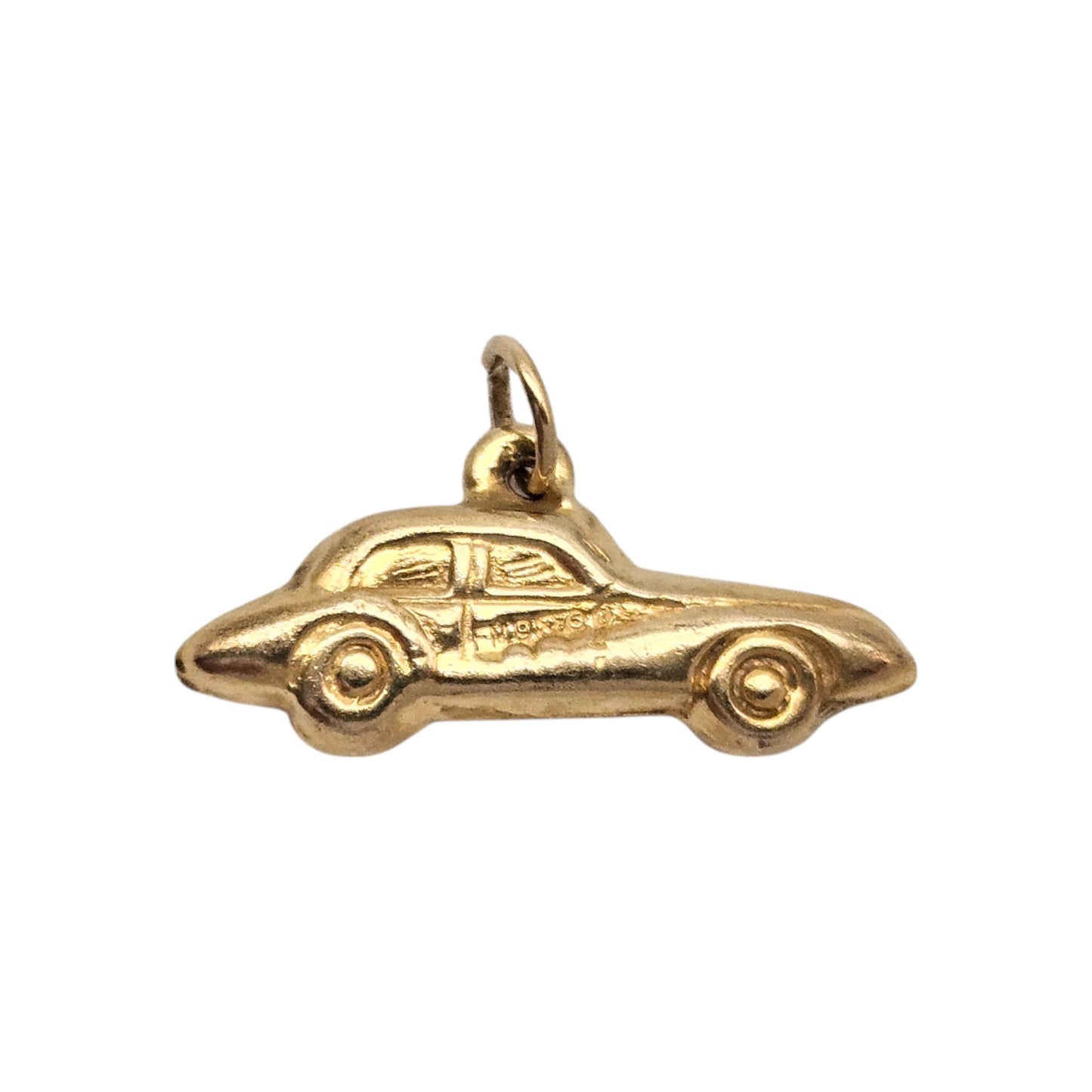 9ct 375 Yellow Gold Car Charm c.1966 L 2.0 cm 0.8 g.
