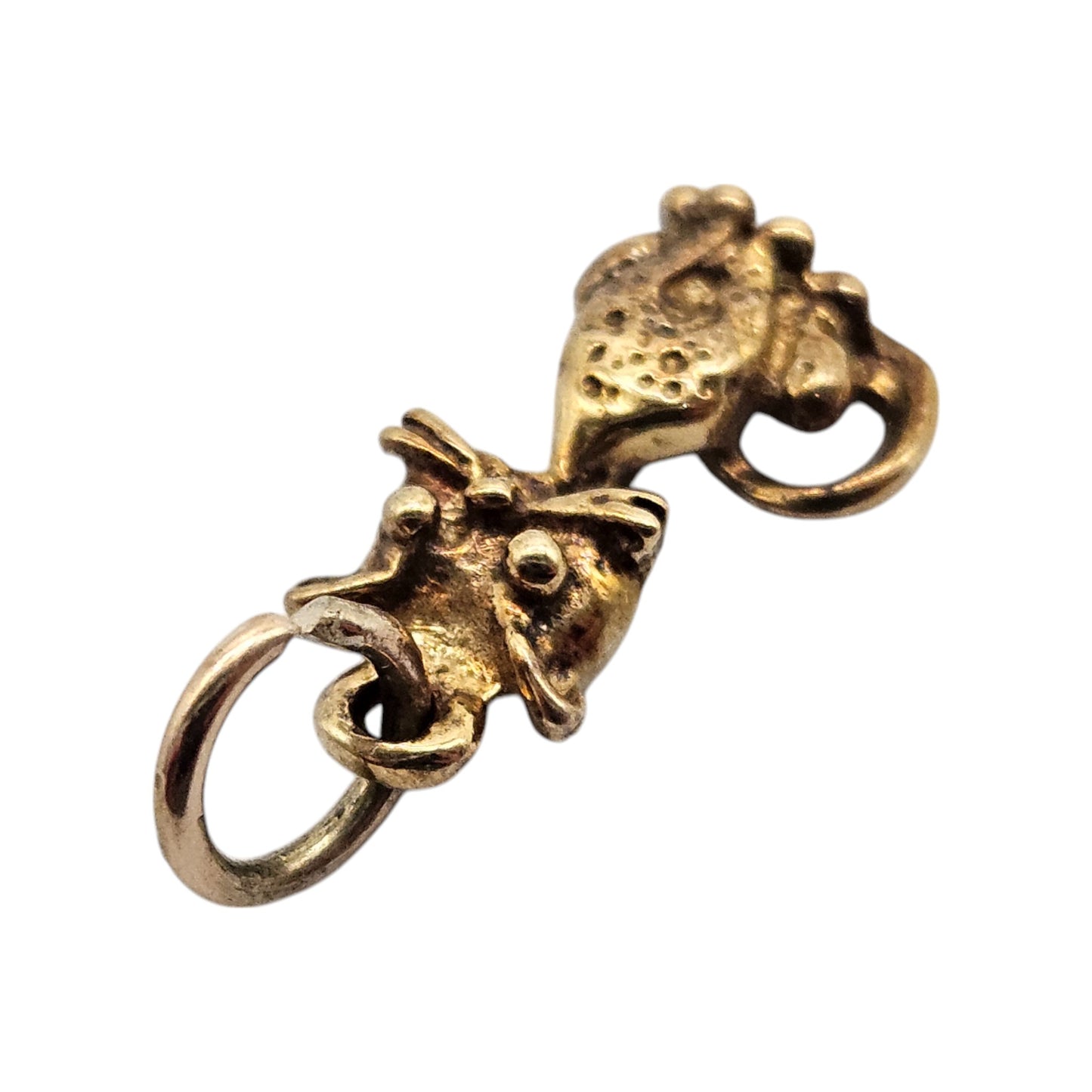 9ct Yellow Gold Cat Charm L 1.3 cm 1.2 g.
