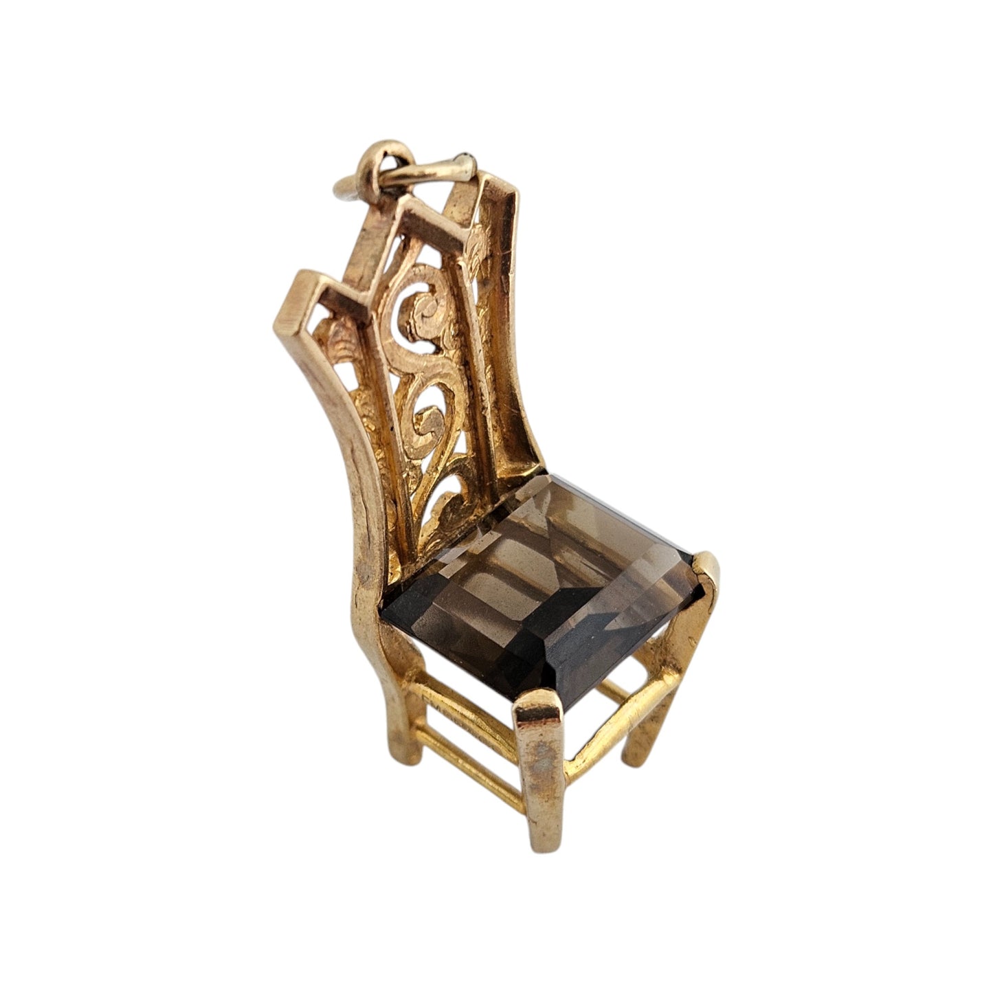 9ct 375 Yellow Gold Chair Charm 1967 L 2.7 cm 4.4 g