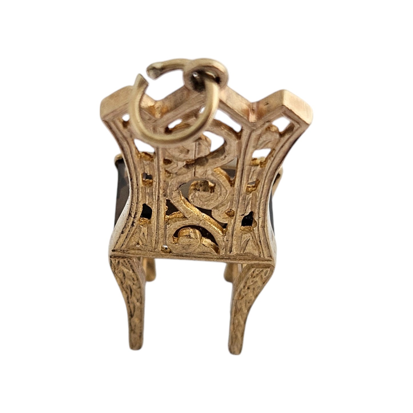 9ct 375 Yellow Gold Chair Charm 1967 L 2.7 cm 4.4 g