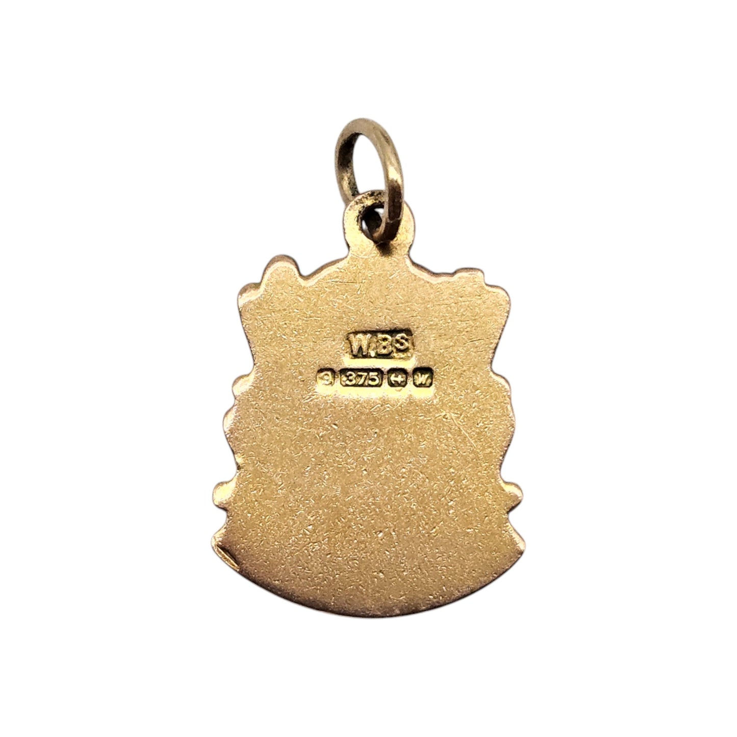 9ct 375 Yellow Gold & Enamel Chester Charm 1971 L 1.2 cm 1.2 g.