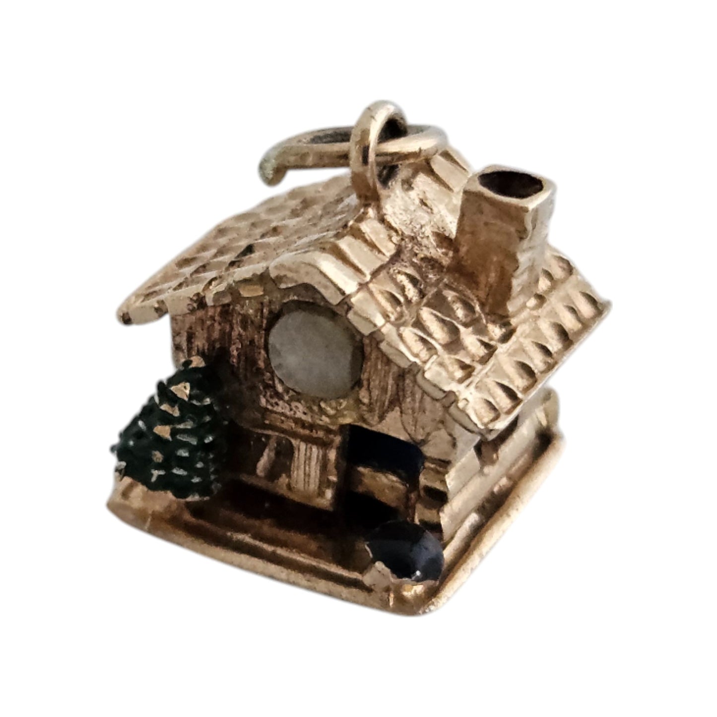 9ct 375 Yellow Gold Christmas Chalet Opening Stanhope Charm 1966 3.5 g.