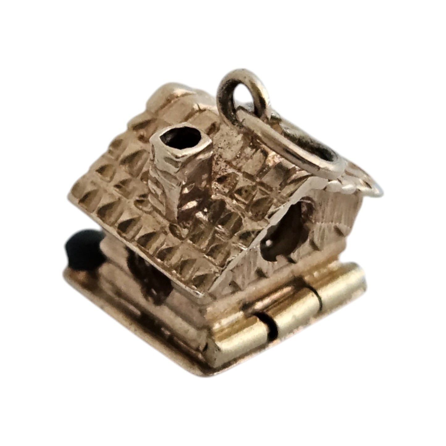 9ct 375 Yellow Gold Christmas Chalet Opening Stanhope Charm 1966 3.5 g.
