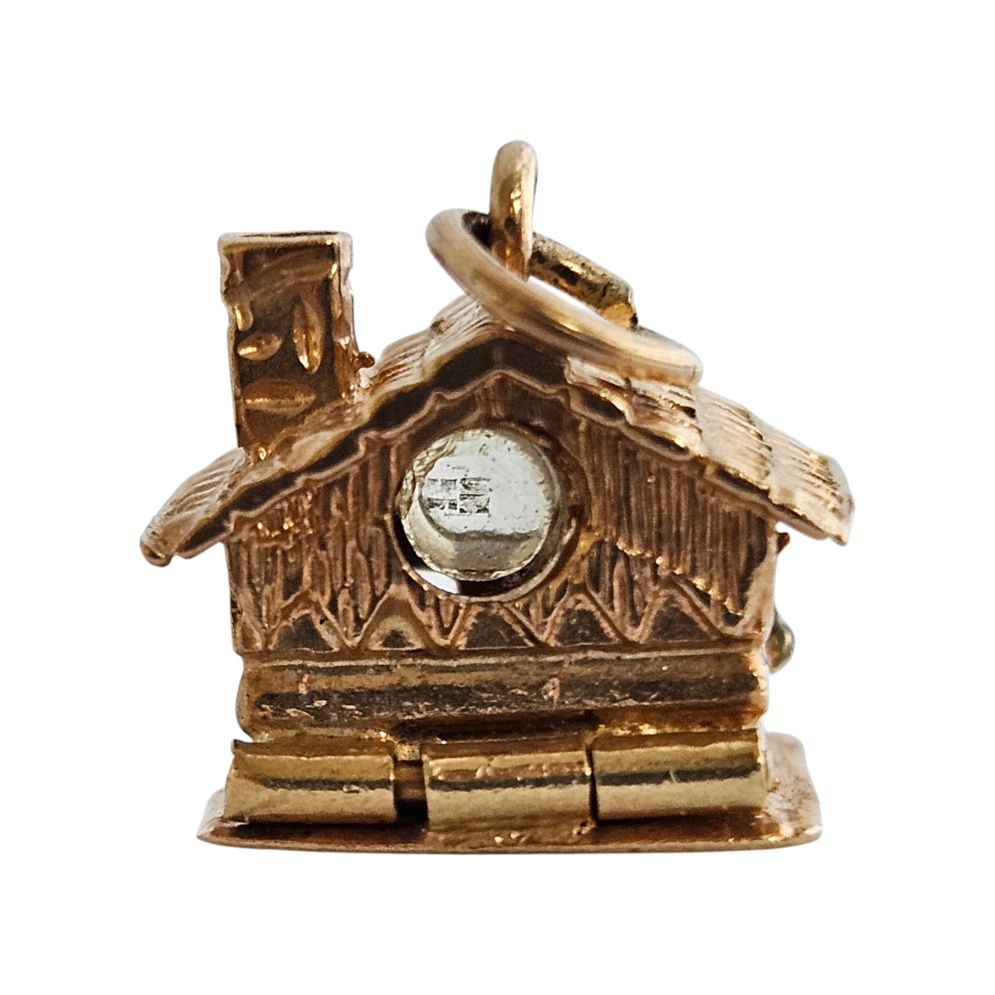 9ct 375 Yellow Gold Christmas Chalet Opening Stanhope Charm 1966 3.5 g.