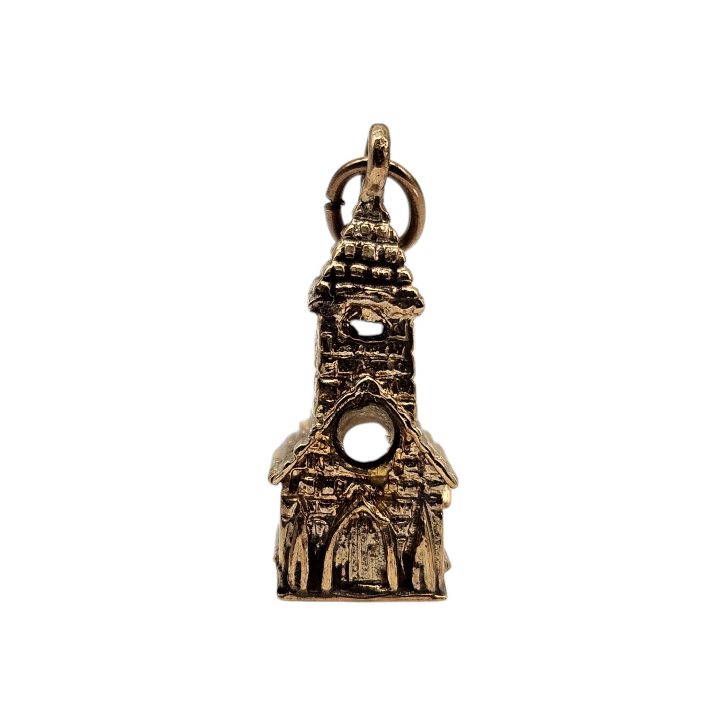 9ct 375 Yellow Gold Church Stanhope Charm 1977 L 1.7 cm 3.6 g.