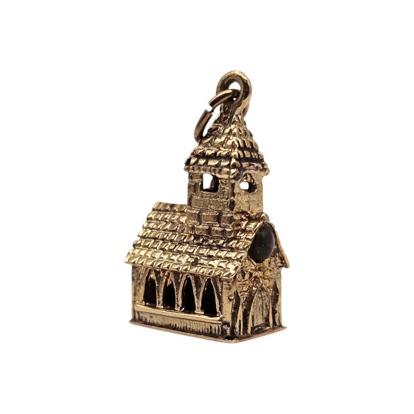 9ct 375 Yellow Gold Church Stanhope Charm 1977 L 1.7 cm 3.6 g.