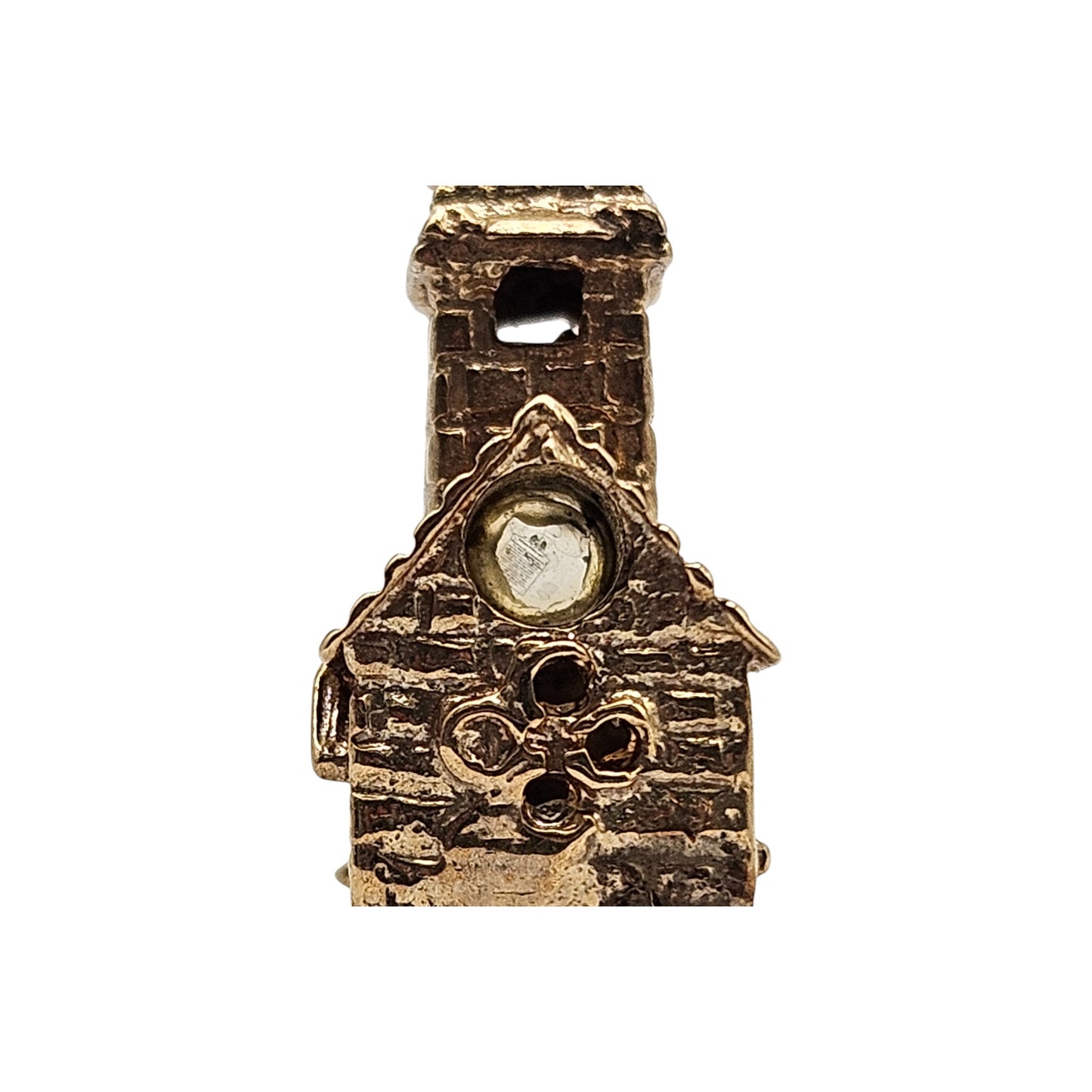 9ct 375 Yellow Gold Church Stanhope Charm 1977 L 1.7 cm 3.6 g.