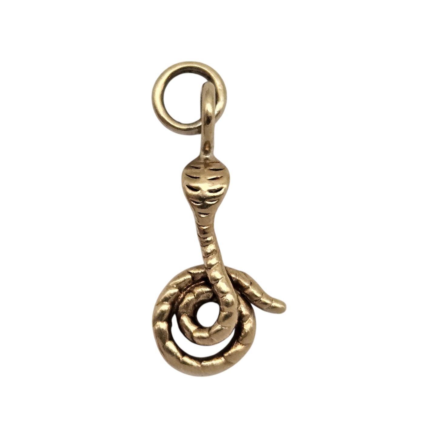 Rare 9ct Yellow Gold Cobra Snake Charm L 1.4 cm 0.8 g