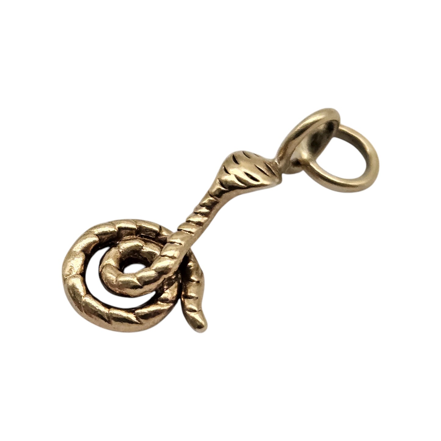 Rare 9ct Yellow Gold Cobra Snake Charm L 1.4 cm 0.8 g
