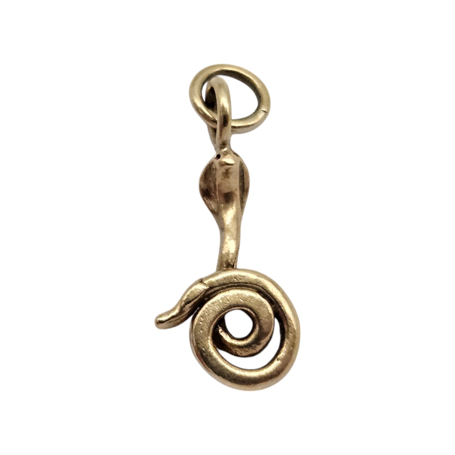 Rare 9ct Yellow Gold Cobra Snake Charm L 1.4 cm 0.8 g