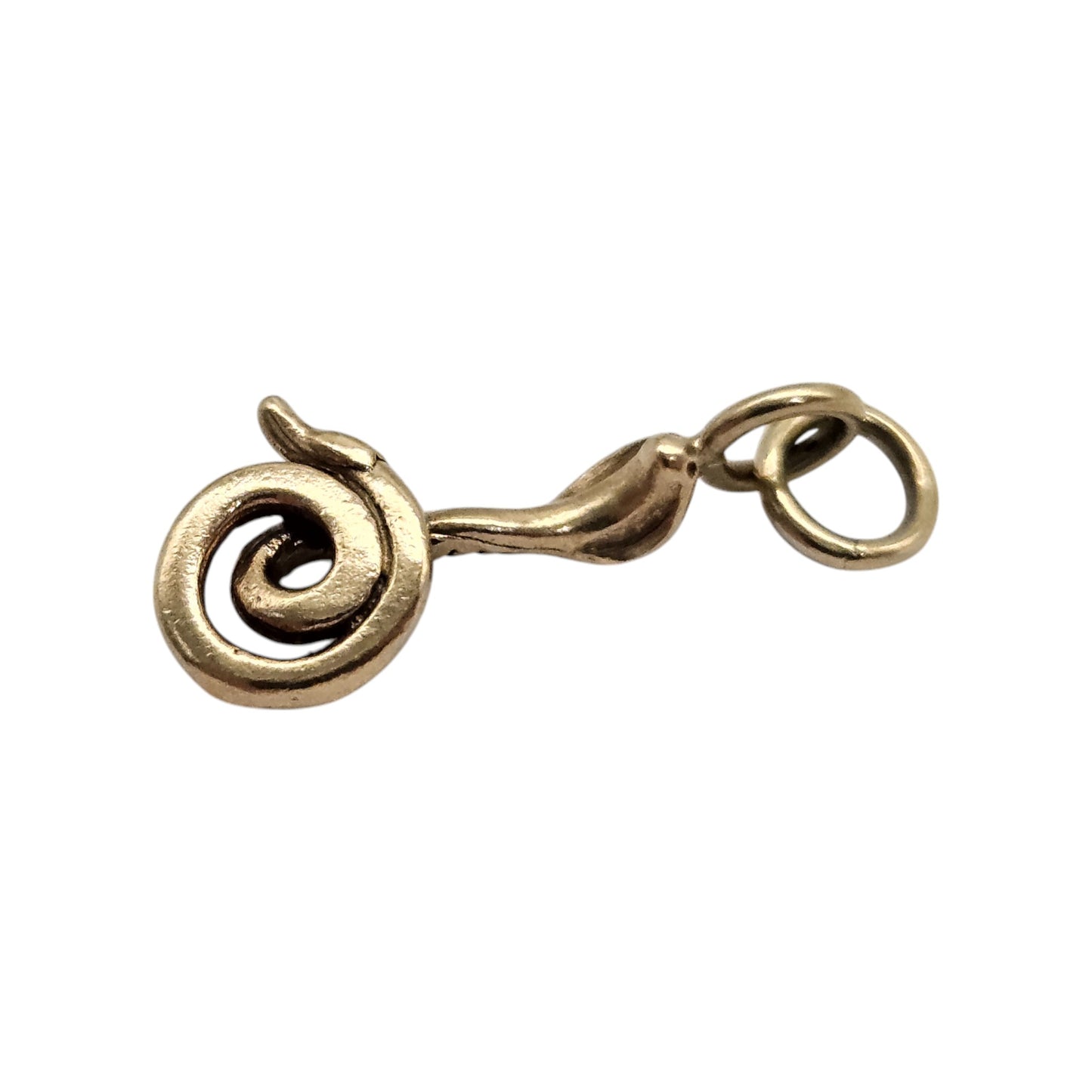 Rare 9ct Yellow Gold Cobra Snake Charm L 1.4 cm 0.8 g
