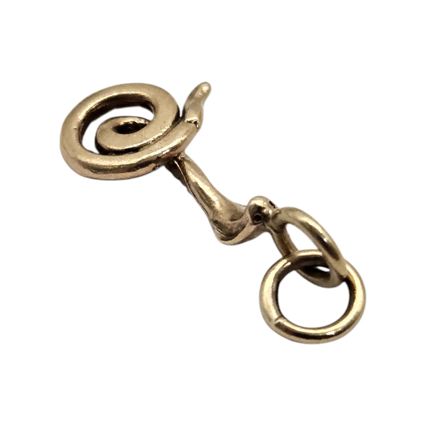 Rare 9ct Yellow Gold Cobra Snake Charm L 1.4 cm 0.8 g