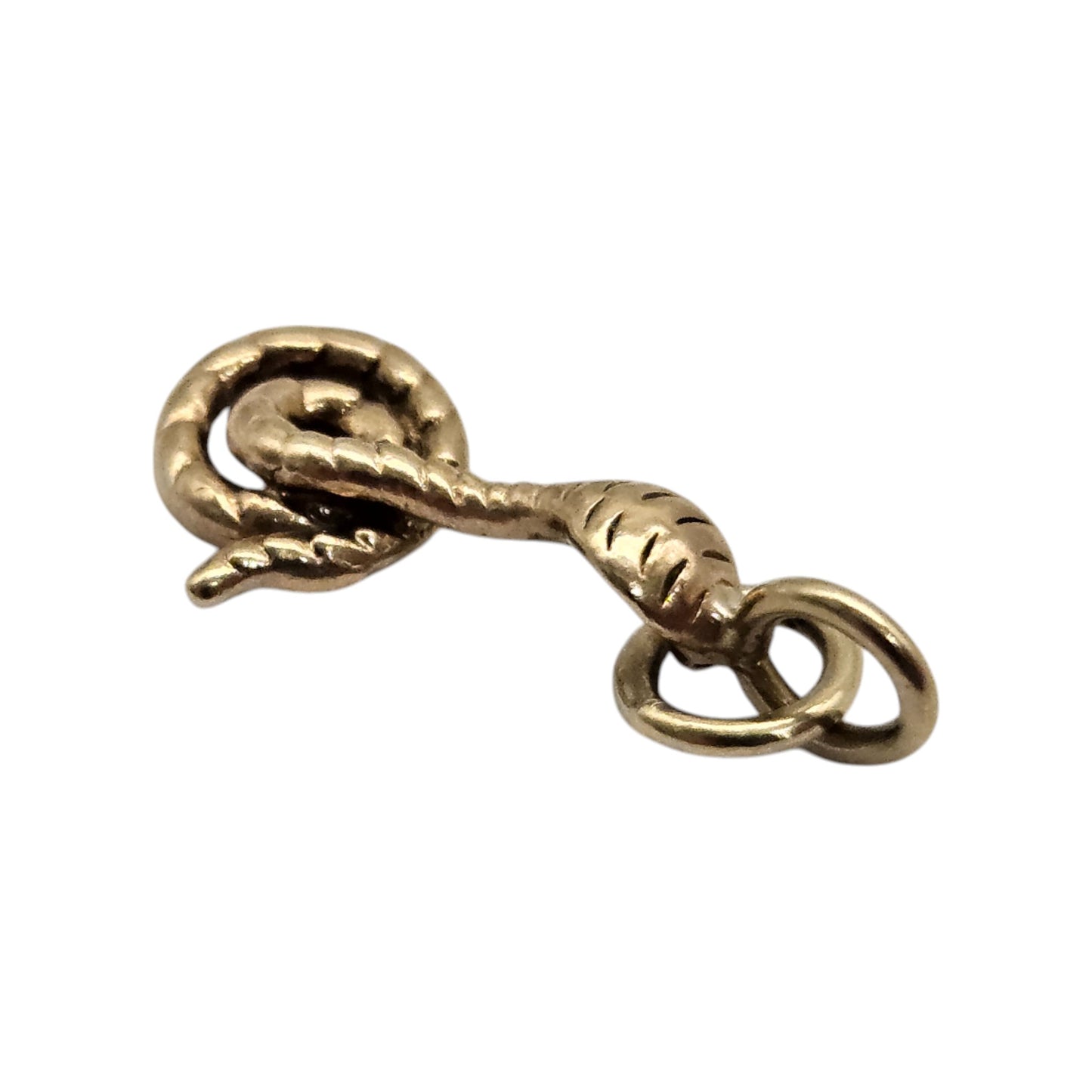 Rare 9ct Yellow Gold Cobra Snake Charm L 1.4 cm 0.8 g