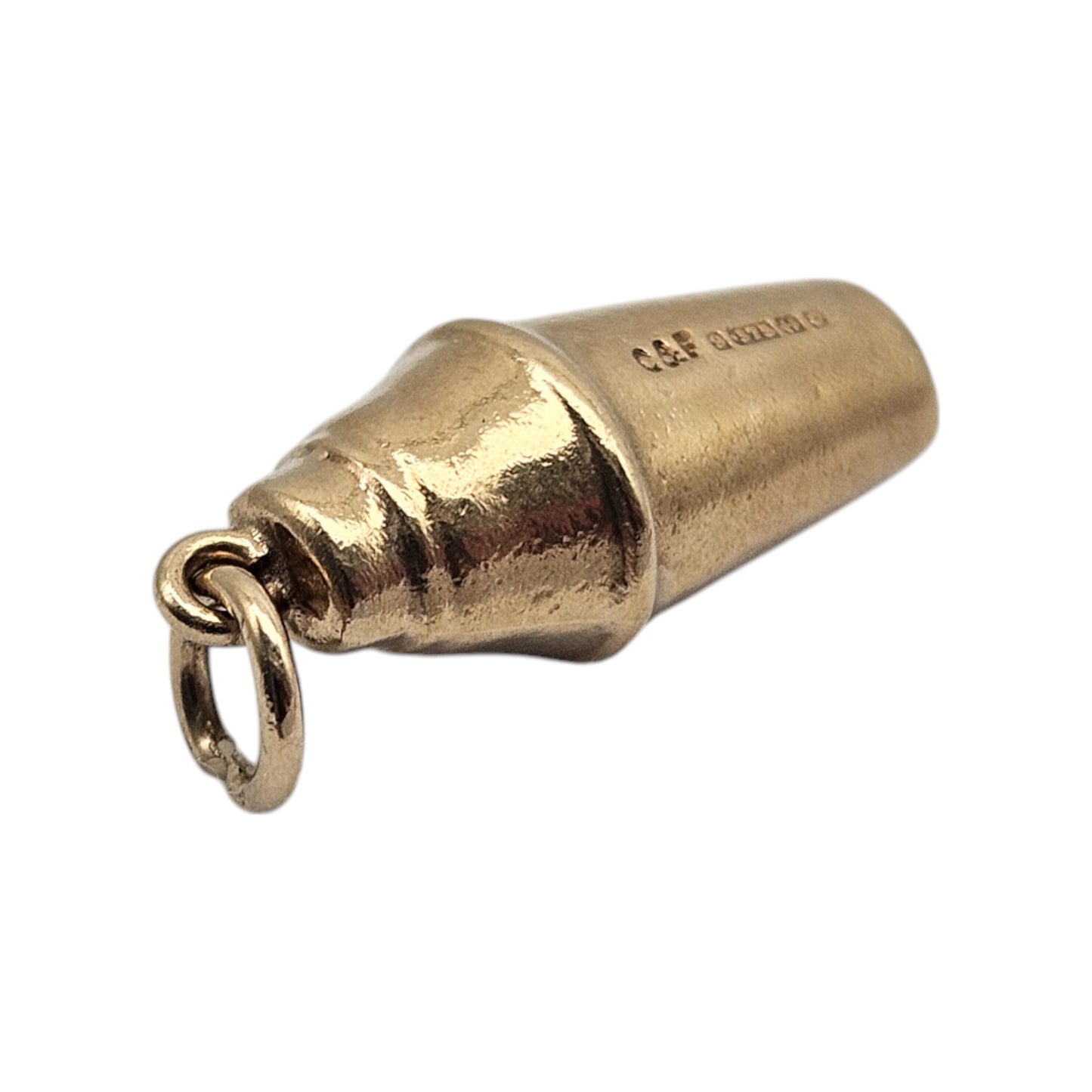9ct 375 Yellow Gold Cocktail Shaker Charm c.1963 L 1.6 cm 1.0 g.