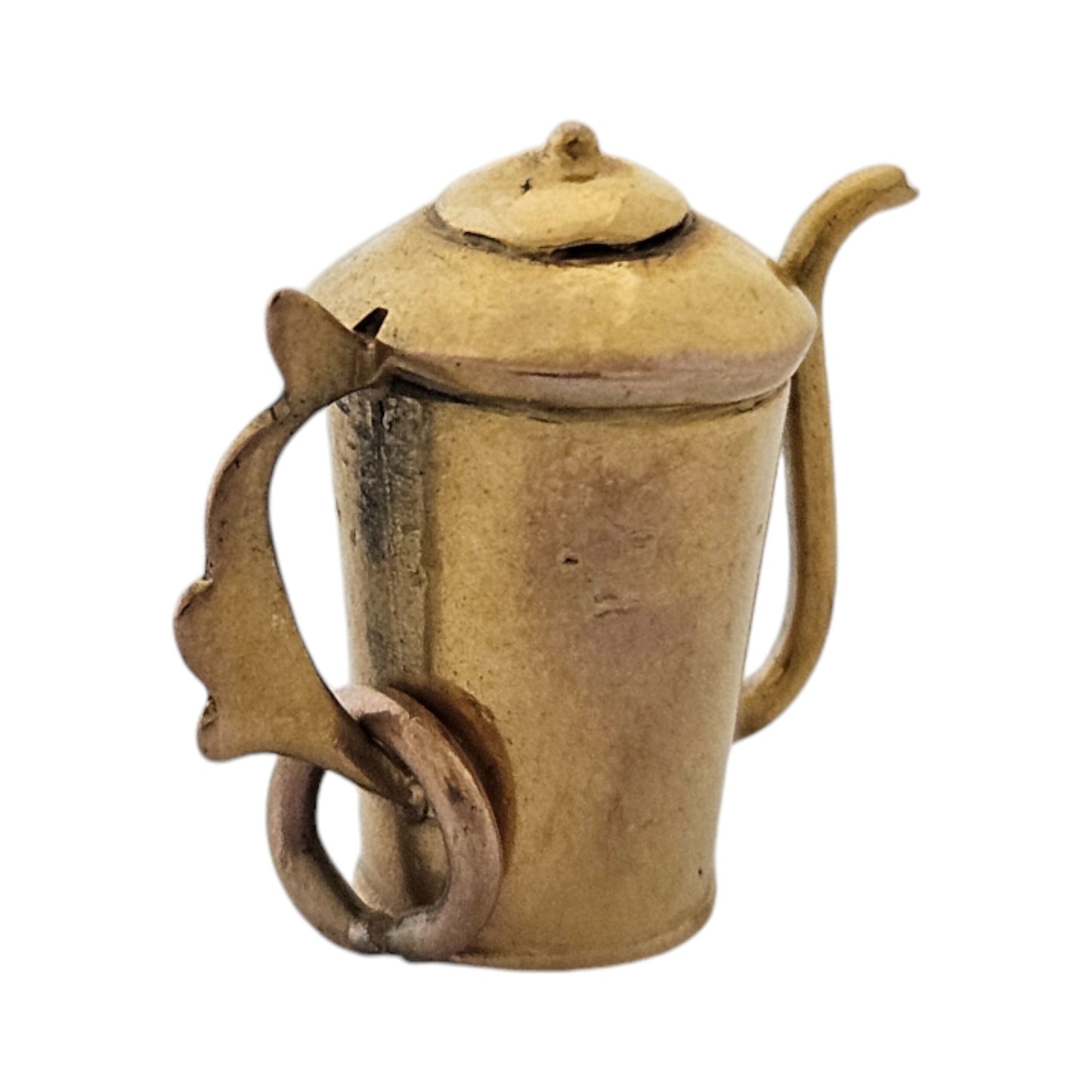 9ct Yellow Gold Coffee Pot Charm c.1960's L 1.5 cm 1.5 g.