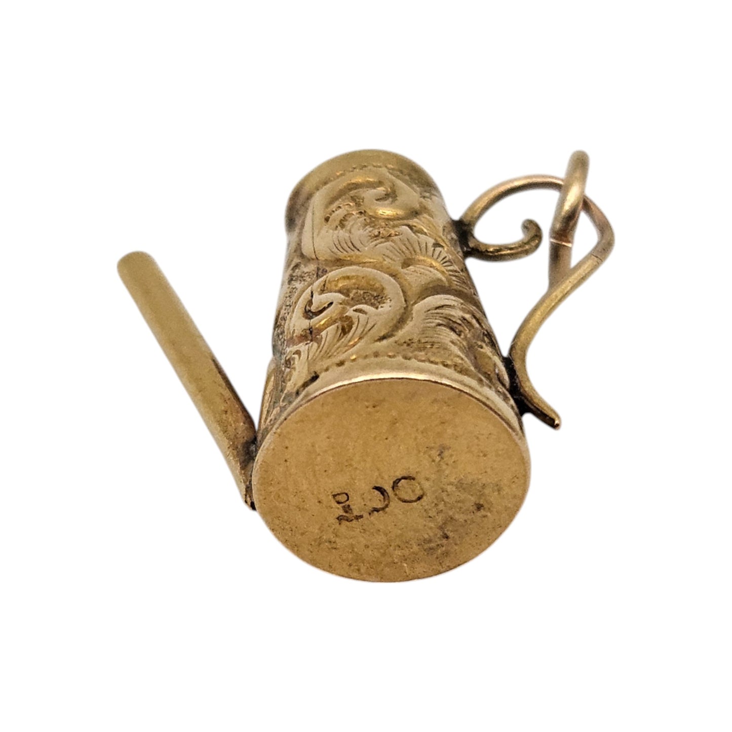 Antique 9ct Yellow Gold Coffee Pot Charm c.1900 L 1.5 cm 1.0 g.