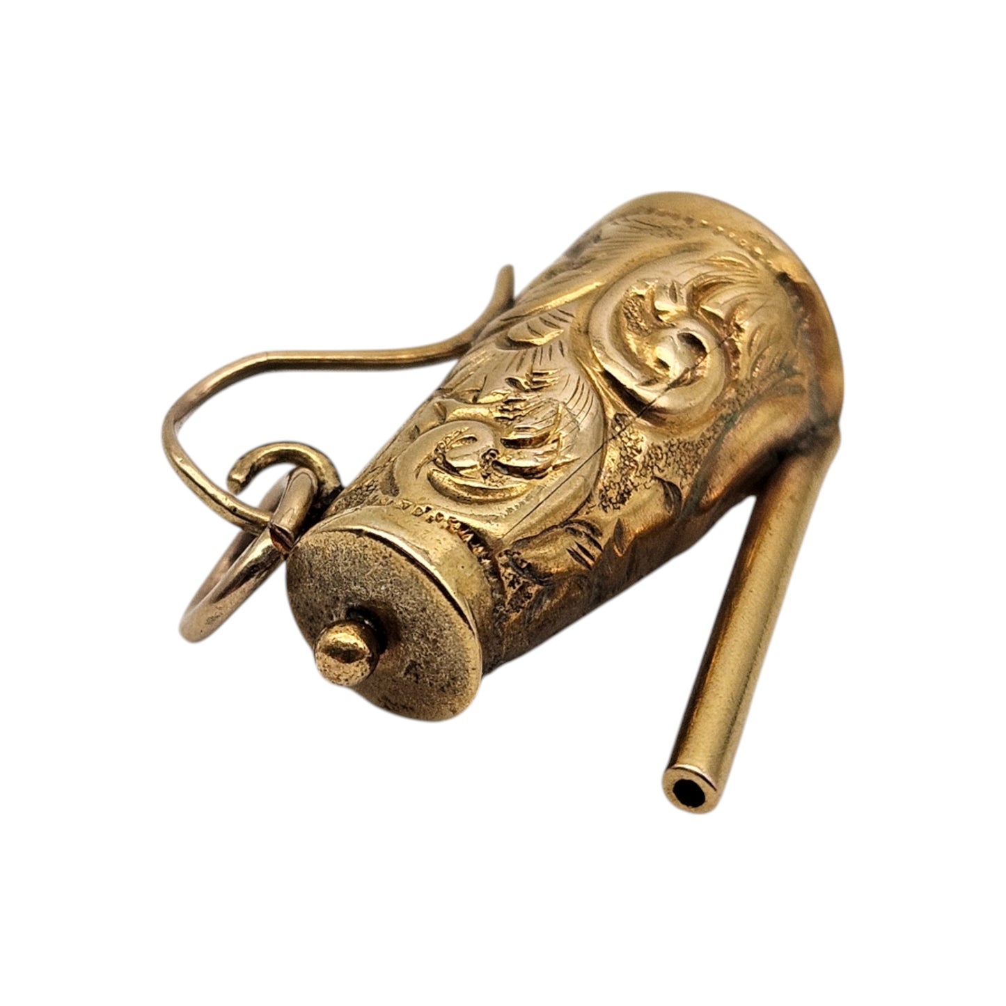 Antique 9ct Yellow Gold Coffee Pot Charm c.1900 L 1.5 cm 1.0 g.