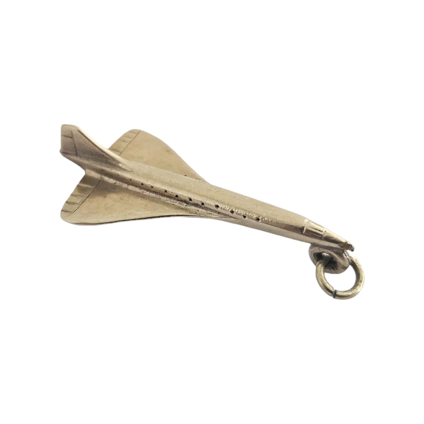 9ct 375 Yellow Gold Concorde Aeroplane Charm 1973 L 2.5 cm 1.5 g