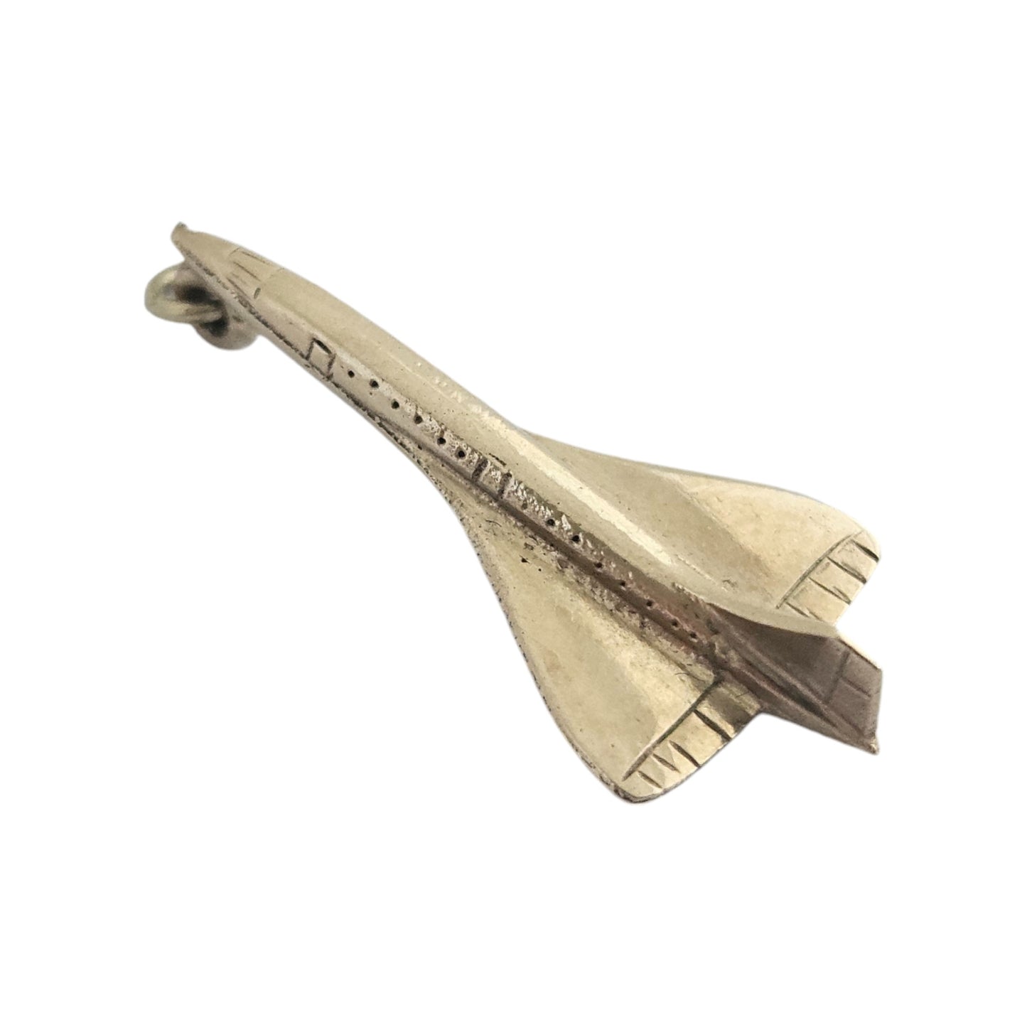 9ct 375 Yellow Gold Concorde Aeroplane Charm 1973 L 2.5 cm 1.5 g