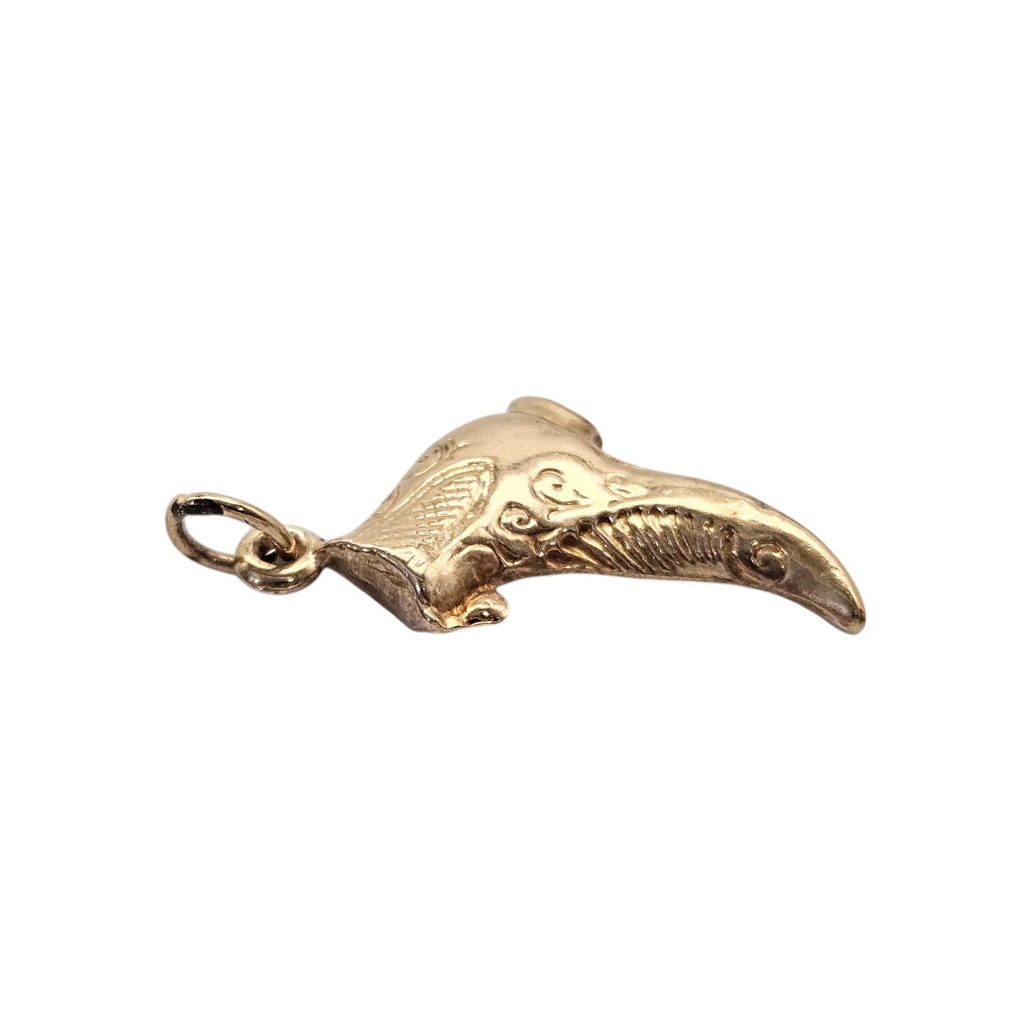 9ct 375 Yellow Gold Cowboy Boot Charm 1962 L 1.5 cm 0.4 g.