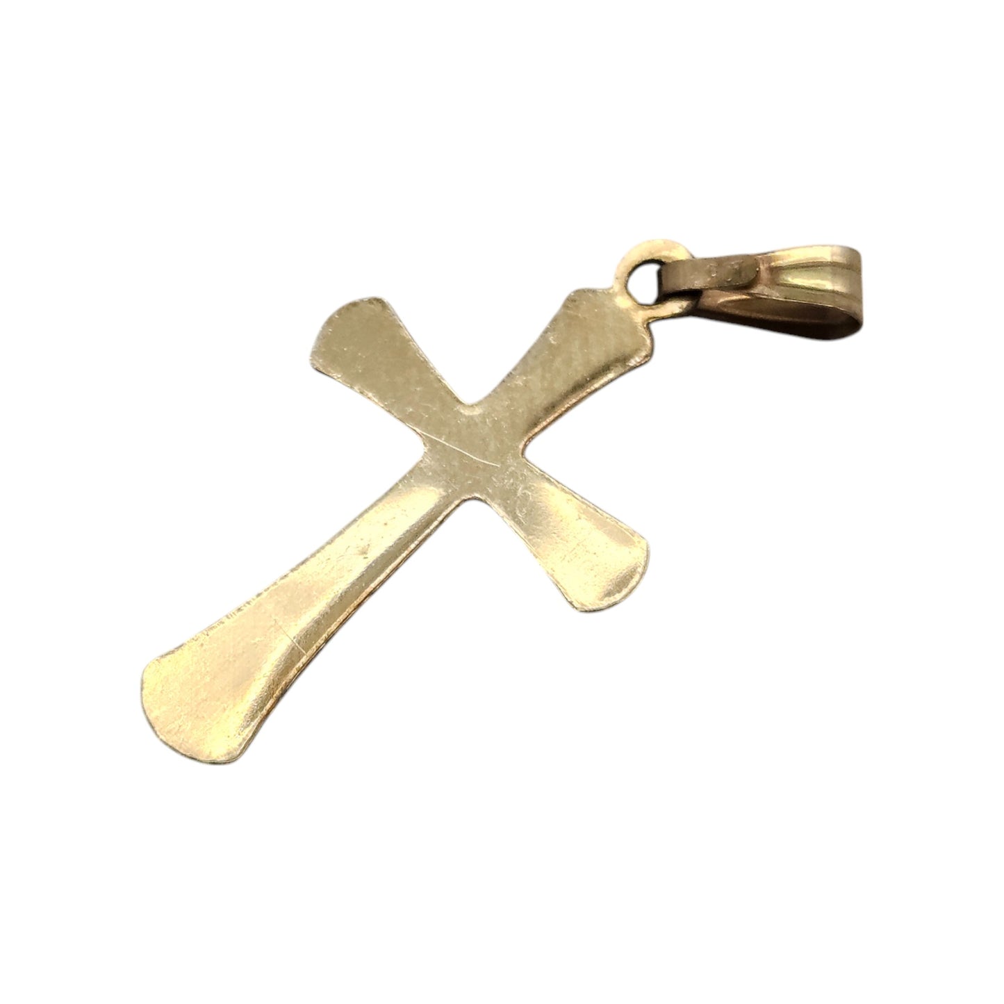 9ct Yellow Gold Cross Pendant L 1.8 cm 0.3 g.