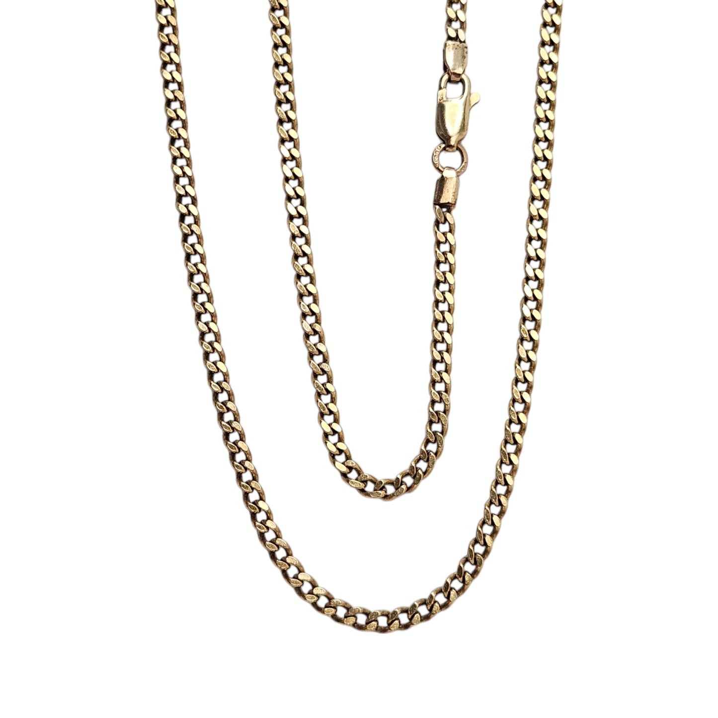 9ct 375 Yellow Gold Curb Chain L 70.4 cm 13.7 g.