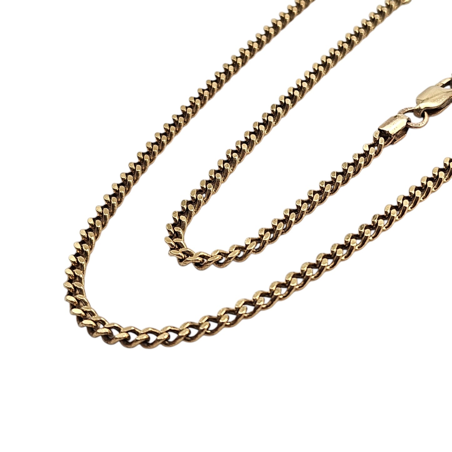 9ct 375 Yellow Gold Curb Chain L 70.4 cm 13.7 g.