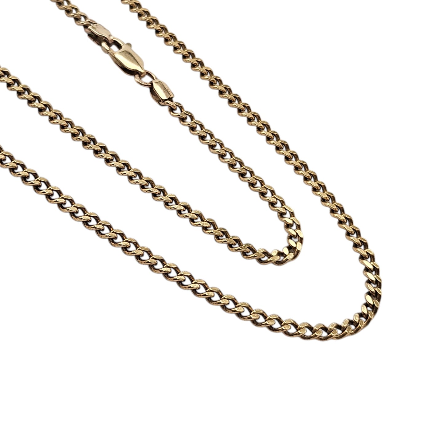 9ct 375 Yellow Gold Curb Chain L 70.4 cm 13.7 g.