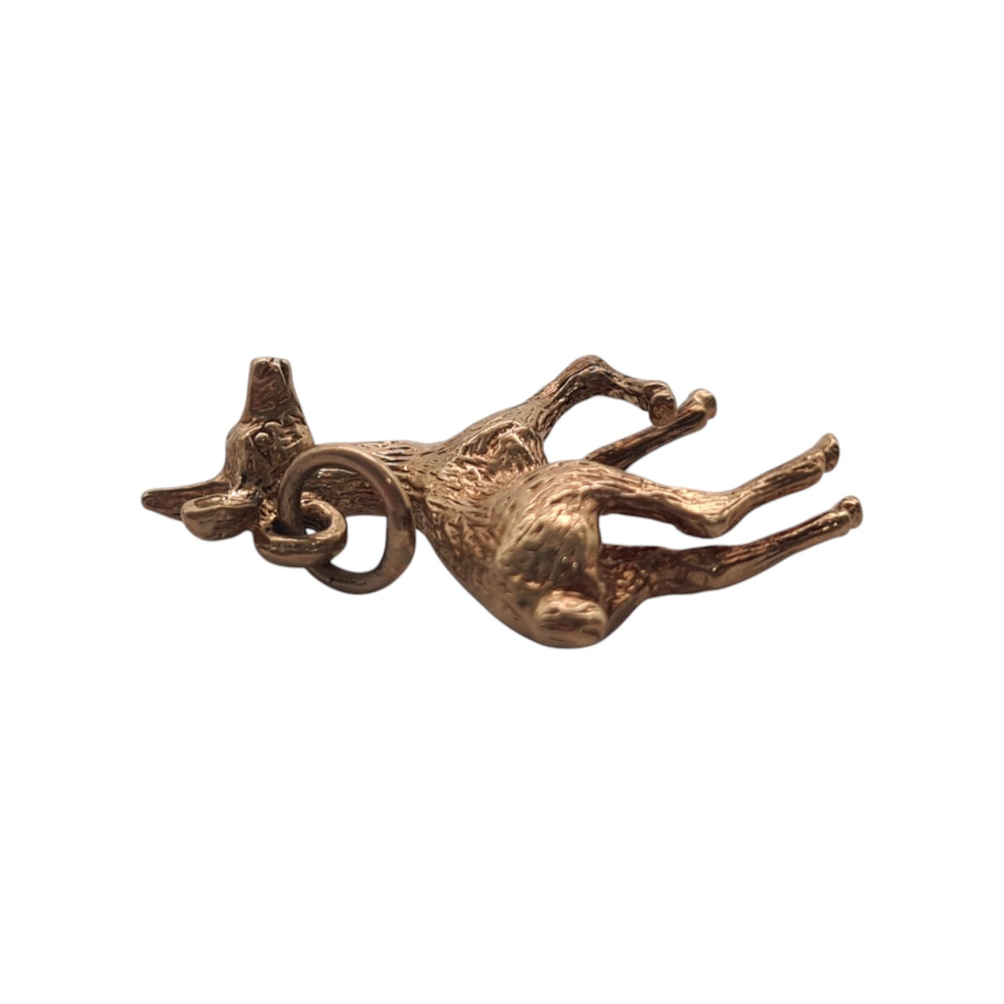 9ct 375 Yellow Gold Deer Bambi Charm 1978 L 2.2 cm 3.5 g.