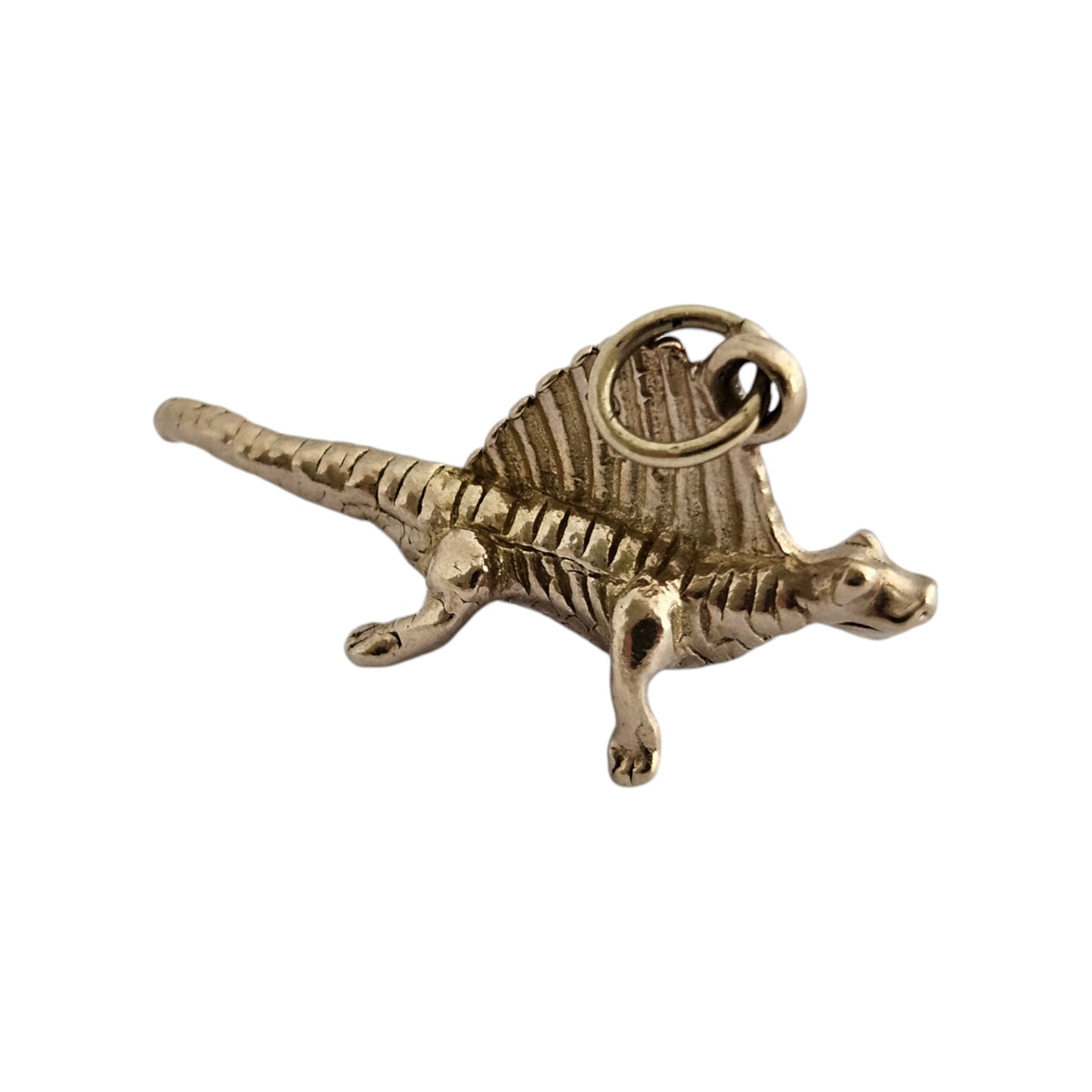 9ct 375 Yellow Gold Dimetrodon Dinosaur Charm 1959 L 2.5 cm 2.4 g.