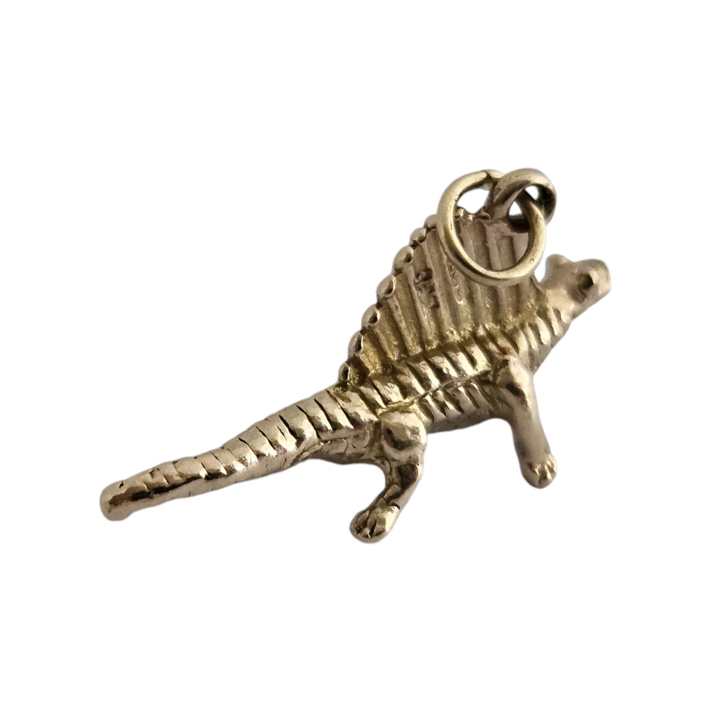 9ct 375 Yellow Gold Dimetrodon Dinosaur Charm 1959 L 2.5 cm 2.4 g.