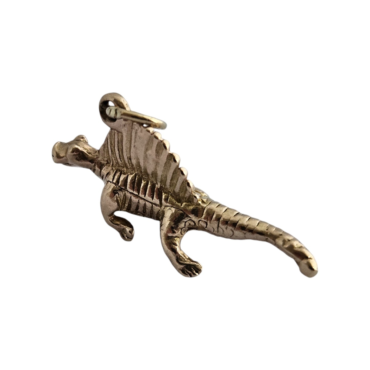 9ct 375 Yellow Gold Dimetrodon Dinosaur Charm 1959 L 2.5 cm 2.4 g.