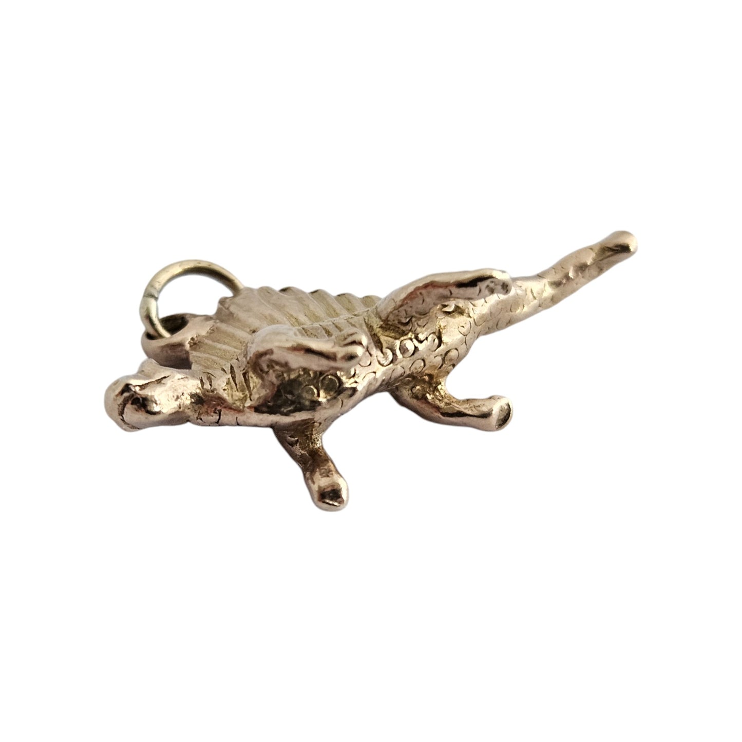 9ct 375 Yellow Gold Dimetrodon Dinosaur Charm 1959 L 2.5 cm 2.4 g.