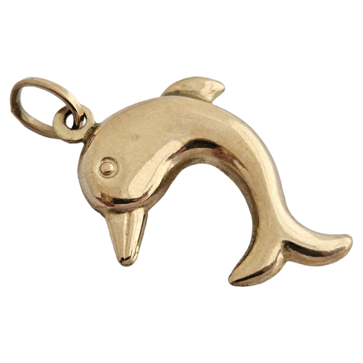 9ct Yellow Gold Dolphin Charm or Pendant L 1.6 cm 0.7 g