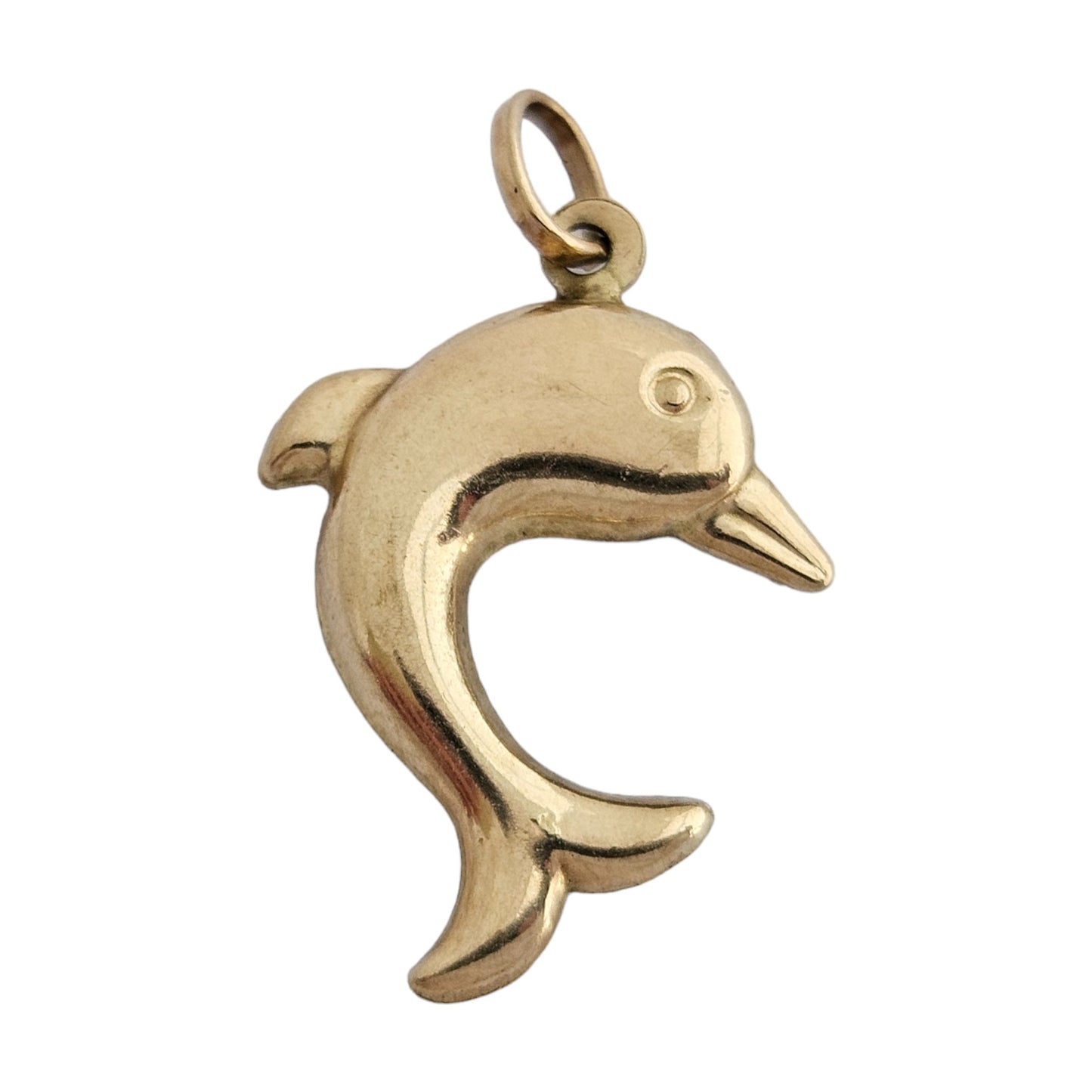 9ct Yellow Gold Dolphin Charm or Pendant L 1.6 cm 0.7 g