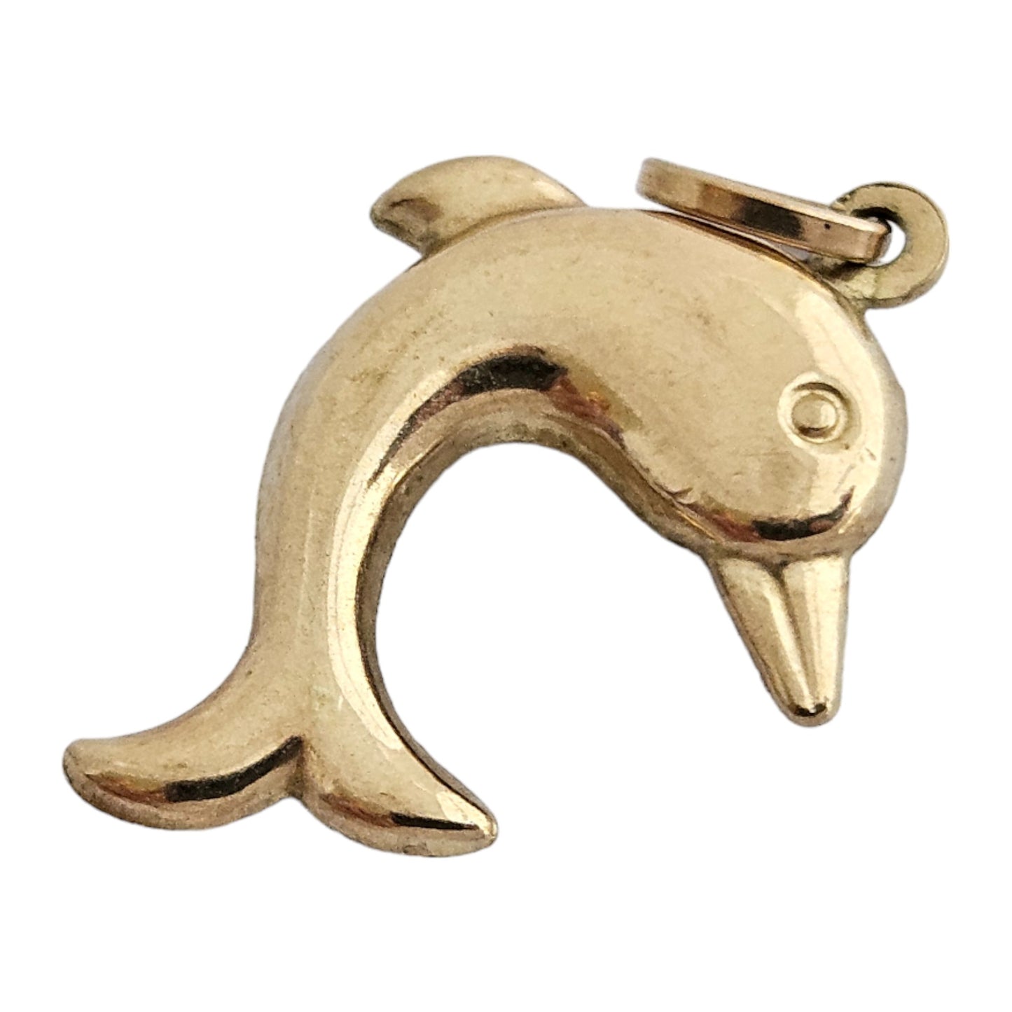 9ct Yellow Gold Dolphin Charm or Pendant L 1.6 cm 0.7 g