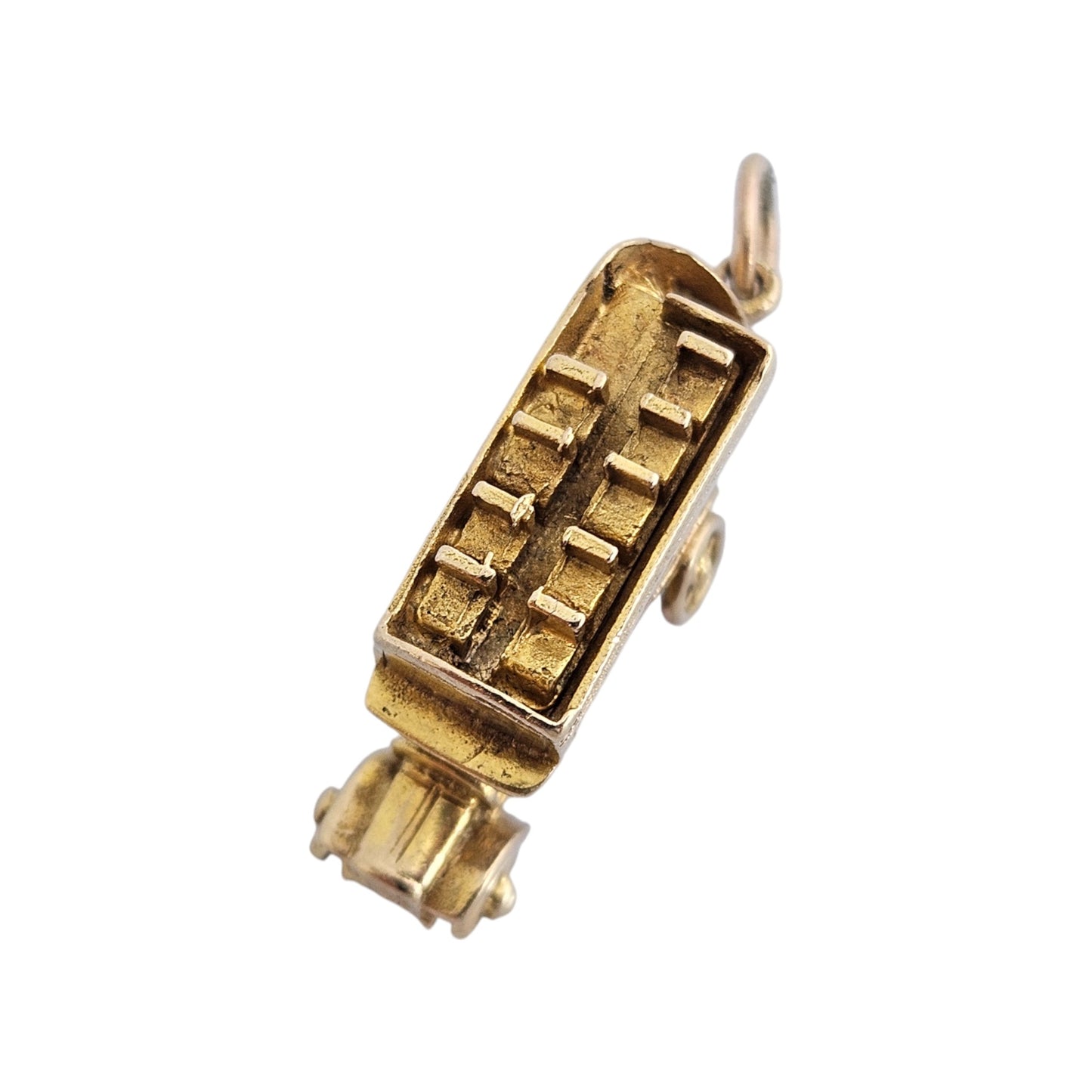 Georg Jensen 9ct 375 Yellow Gold Vintage Double Decker Bus 1960 L 2.5 cm 6.8 g