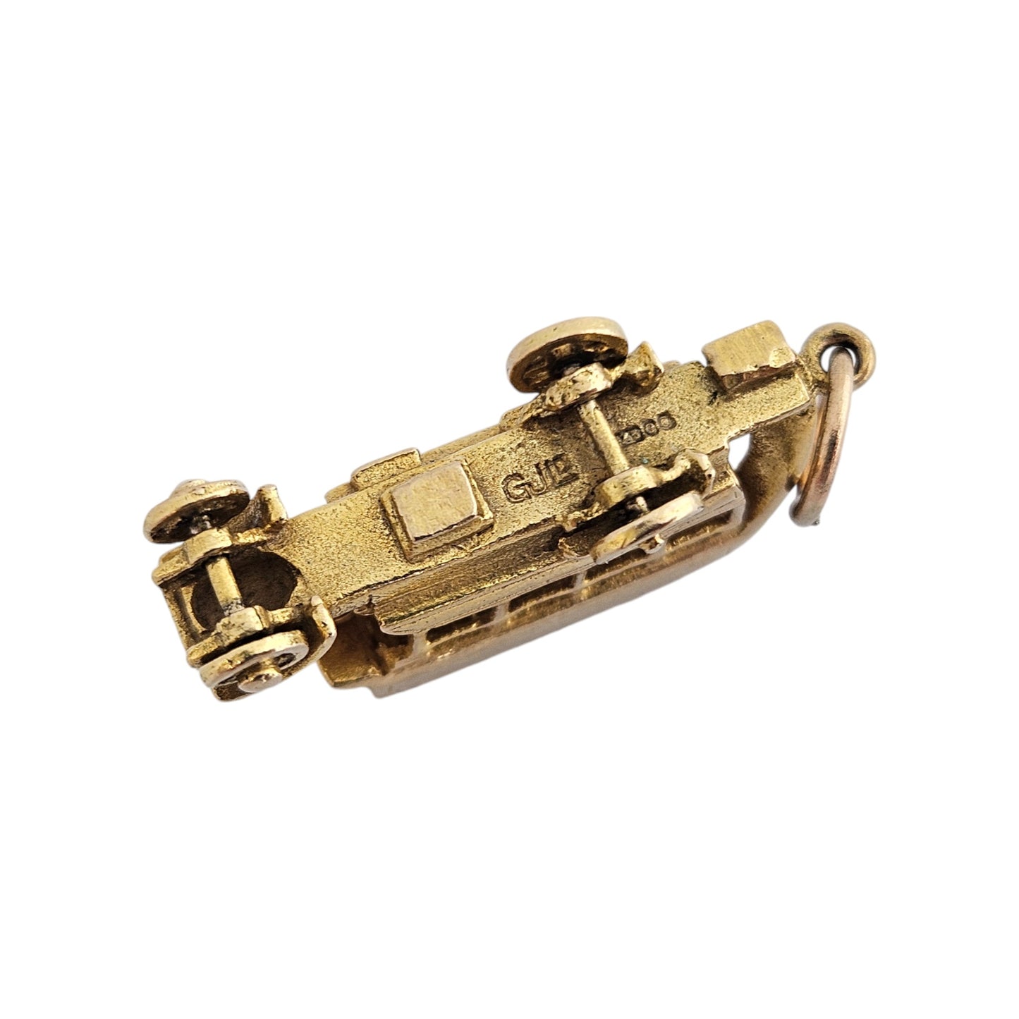 Georg Jensen 9ct 375 Yellow Gold Vintage Double Decker Bus 1960 L 2.5 cm 6.8 g