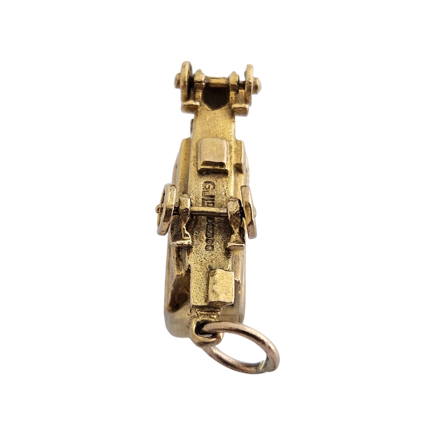 Georg Jensen 9ct 375 Yellow Gold Vintage Double Decker Bus 1960 L 2.5 cm 6.8 g