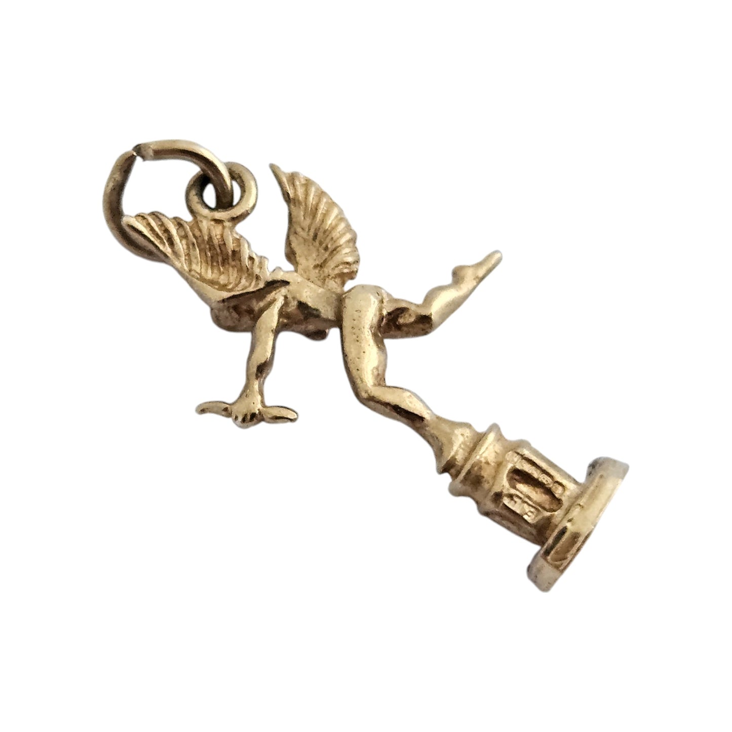 9ct 375 Yellow Gold Eros Charm 1978 L 2.2 cm 1.7 g